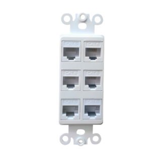 BUPLDET CAT6 Ethernet Wall Plate - Single Port Ivory Keystone Jack For Network Cables